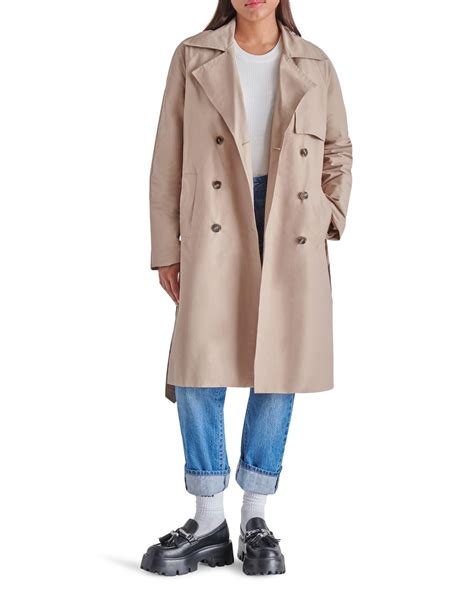 Cotton Blend Trench Coat 